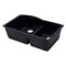 Alfi Brand Black 33" Dbl Bowl Undermount Granite Composite Kitchen Sink AB3320UM-BLA - alternate 2